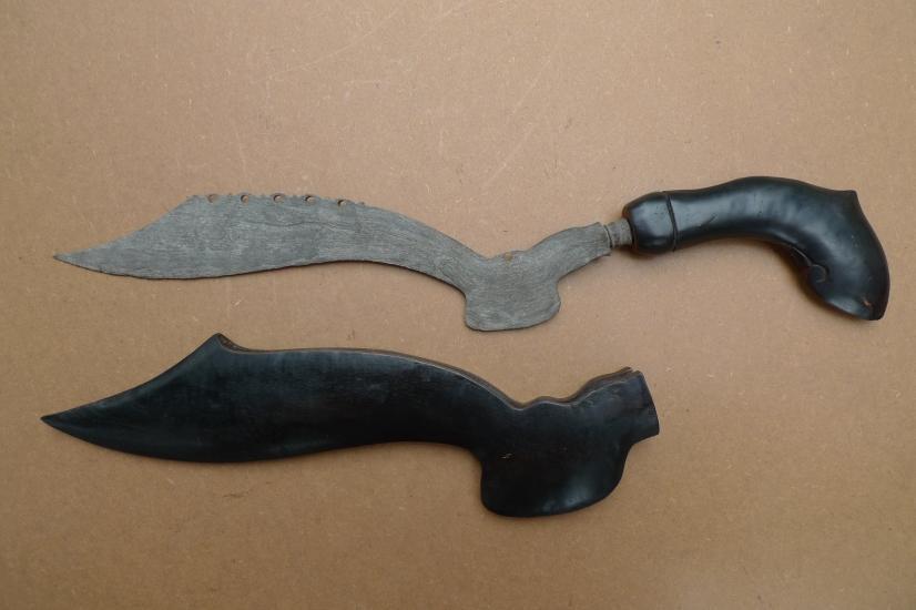 2.) OLD BLADE 520mm KUJANG JAWA Knife Weapon Dagger Sword Parang Keris Samurai