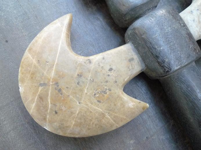 KAPAK JAWA OLD PRIMITIVE AXE AX AXES WEAPON Hindu Indonesia Stone Blade Knife