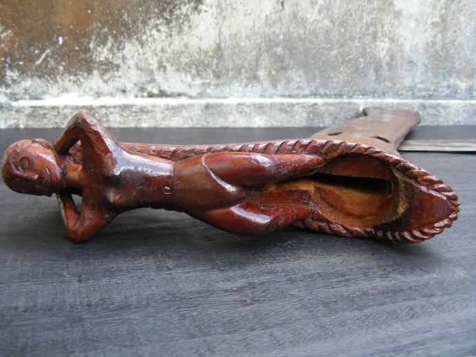 LEFT HANDED SWORD PARANG Head Hunting Butcher Knife Dagger Weapon Sarawak Borneo