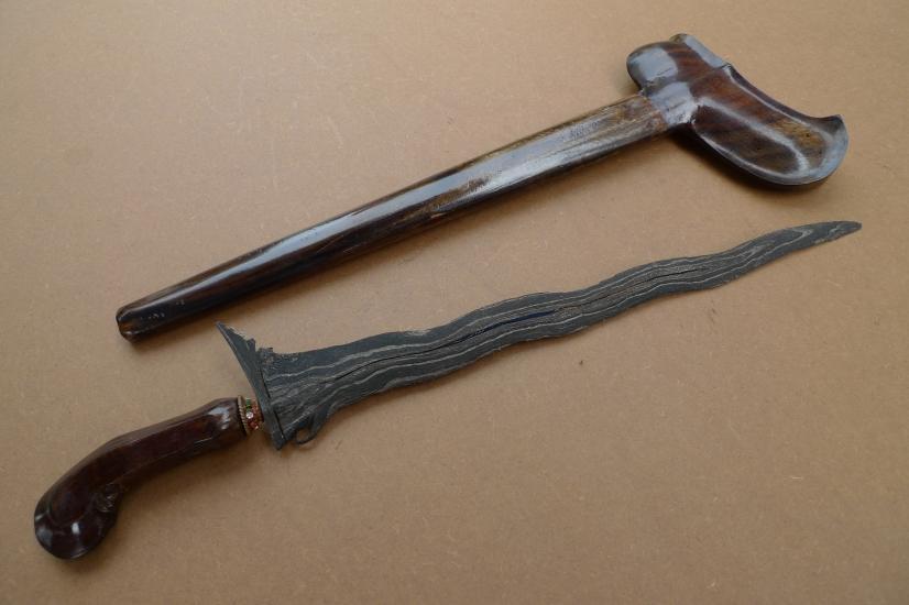 2.) KERIS PAMOR ADEQ 7 Luk (BLACK MAGIC PROTECTION) Knife Dagger Sword Kris Arms