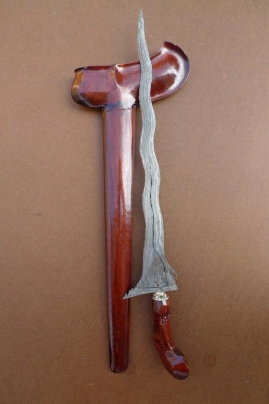 WHITE BLADE KRIS & QUALITY SAWO WOOD Weapon Knife Blade Dagger Sword Kriss Keris