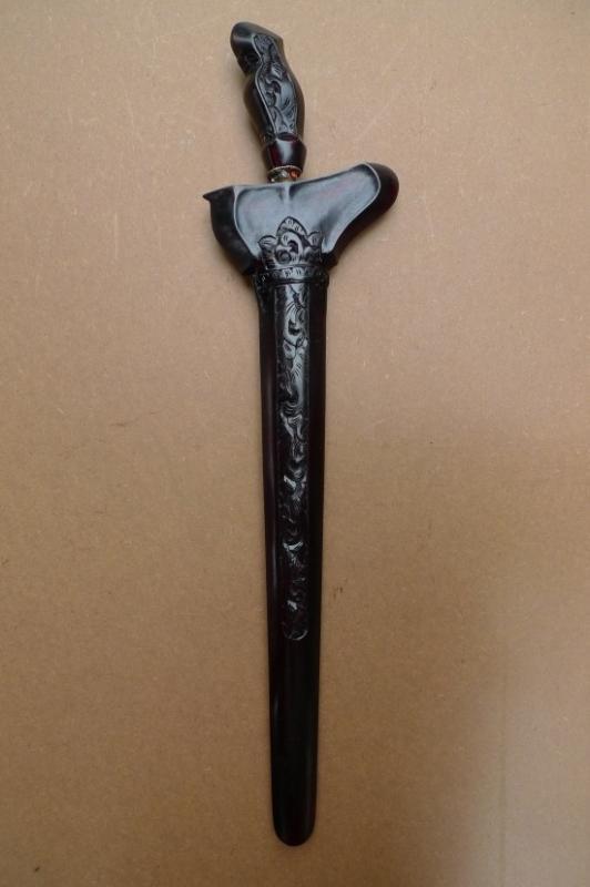 STRAIGHT BLADE 520mm KRIS SANDANG WALIKAT Keris Knife Sword Dagger Samurai Arms