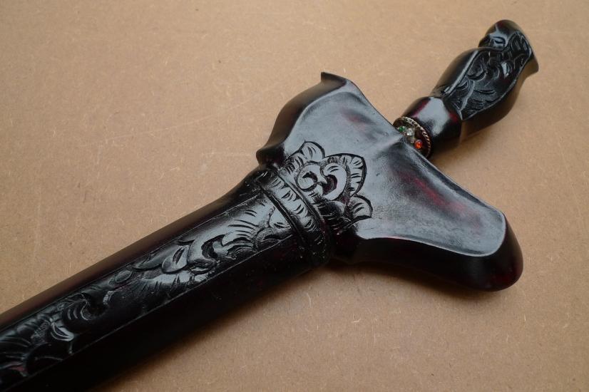STRAIGHT BLADE 520mm KRIS SANDANG WALIKAT Keris Knife Sword Dagger Samurai Arms