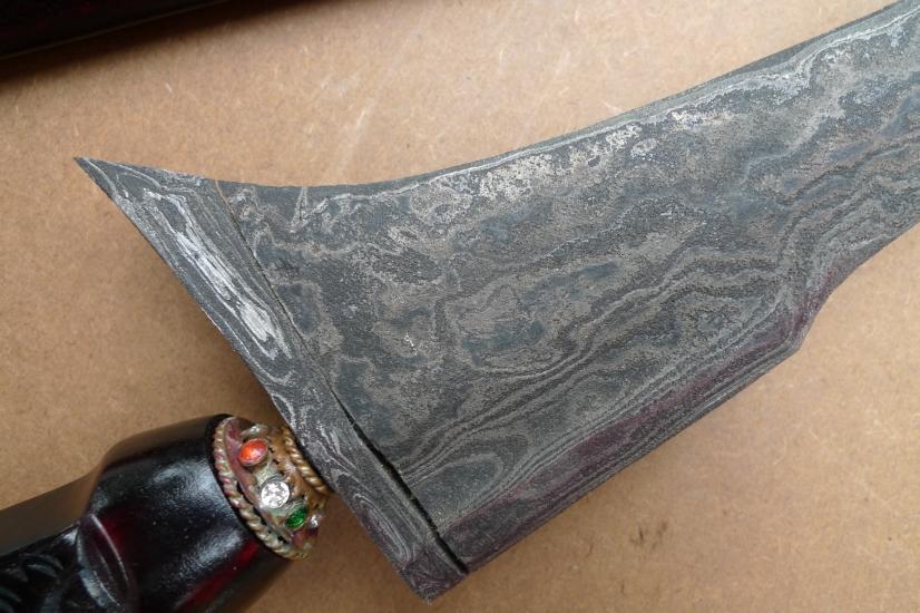 STRAIGHT BLADE 520mm KRIS SANDANG WALIKAT Keris Knife Sword Dagger Samurai Arms