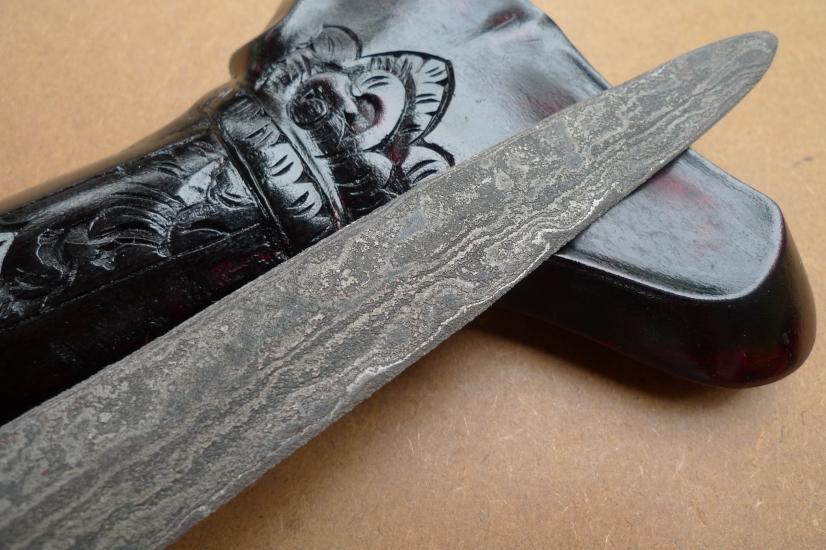 STRAIGHT BLADE 520mm KRIS SANDANG WALIKAT Keris Knife Sword Dagger Samurai Arms