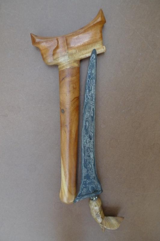 GORGEOUS KRIS 460mm PALEMBANG KERIS Weapon Knife Dagger Sword Kriss Arms Pamor