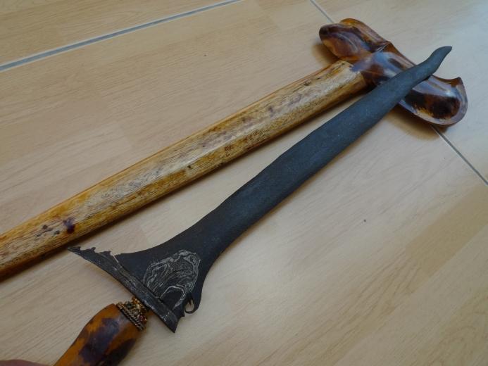 KERIS BATU LAPAK STRAIGHT BLADE LUK 3 Weapon Knife Dagger Sword Arms Kris Parang