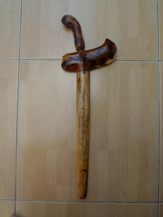 KERIS BATU LAPAK STRAIGHT BLADE LUK 3 Weapon Knife Dagger Sword Arms Kris Parang