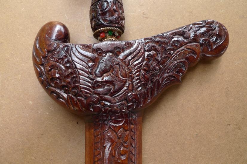 D.) KRIS Gabilan Madura 13 Luk BLACK MAGIC (Pamor ADEQ) Knife Weapon Sword Keris