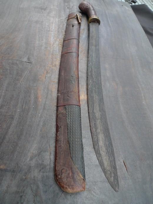 PEDANG SUMBAWA Antique Golok Sword Knife Parang Weapon Arms Lesser Sunda Bali