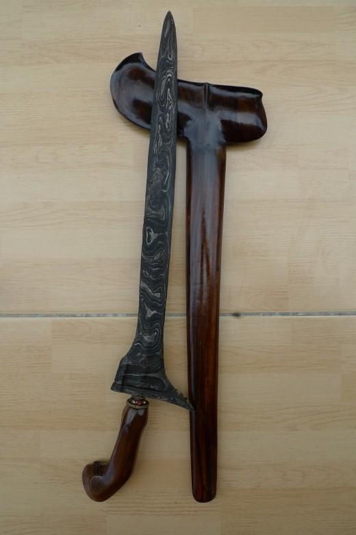 EXTREMELY RARE Lawe Setukeli KERIS 510mm KRIS Knife Weapon Blade Dagger Sword