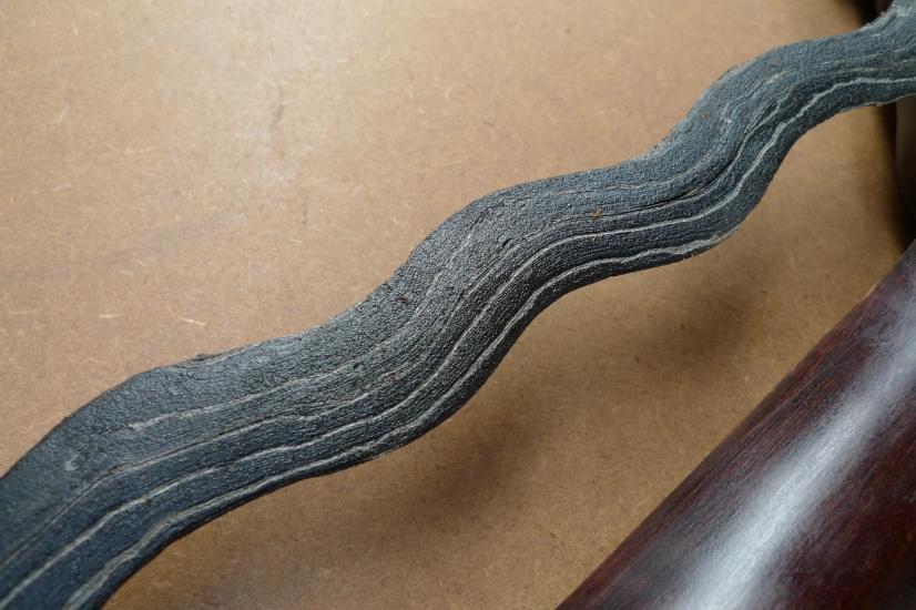 E.) KRIS Gabilan Madura 11 Luk BLACK MAGIC (Pamor ADEQ) Knife Weapon Sword Keris