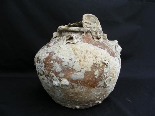 ANTIQUE AUTHENTIC Sung Dynasty Pot ~LARGE Clam & CORAL Sea artifact