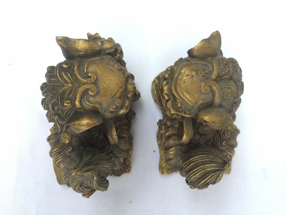 FENG SHUI (One Pair) SHI SHI FU FOO DOG Chinese Guardian Lions Office Paperweight