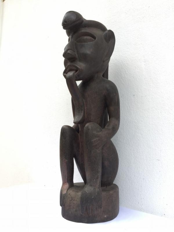 LARGE SICKNESS STATUE 680mm Melanau Dayak Figure Sculpture Hardwood Tribal Ethnic