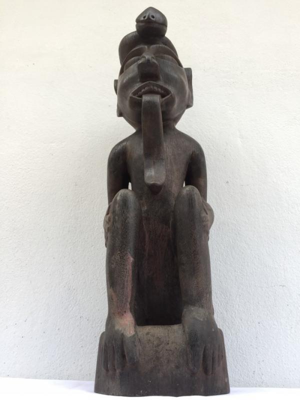 LARGE SICKNESS STATUE 680mm Melanau Dayak Figure Sculpture Hardwood Tribal Ethnic