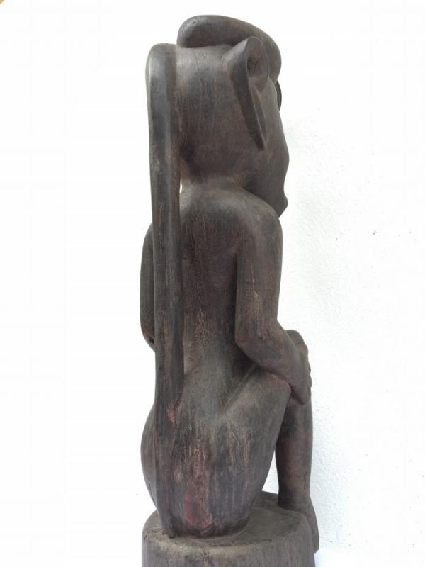 LARGE SICKNESS STATUE 680mm Melanau Dayak Figure Sculpture Hardwood Tribal Ethnic