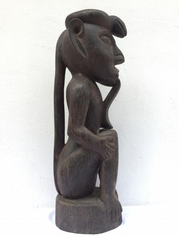 LARGE SICKNESS STATUE 680mm Melanau Dayak Figure Sculpture Hardwood Tribal Ethnic