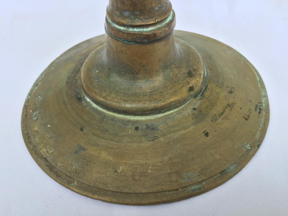 ANTIQUE BRASS / BRONZE CANDLE HOLDER no Candlebra Stand Old School Candle Stand