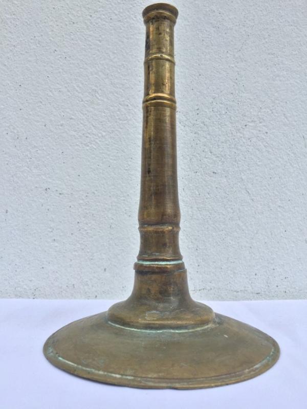 ANTIQUE BRASS / BRONZE CANDLE HOLDER no Candlebra Stand Old School Candle Stand