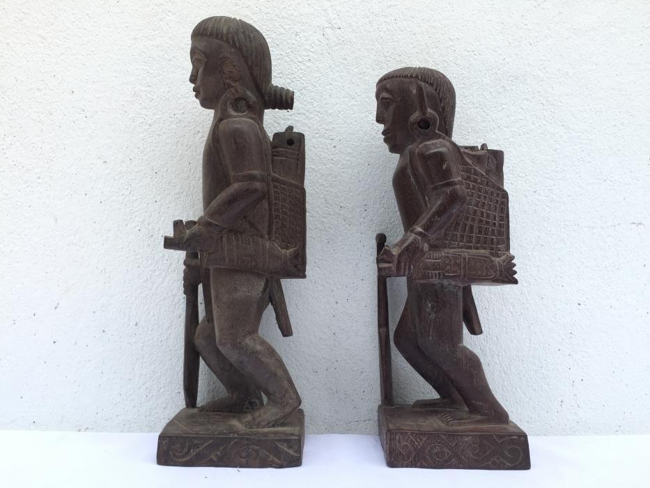 DAYAK ANCESTRAL WARRIOR Authentic Pieces Statue Sculpture Image Figure Tusau