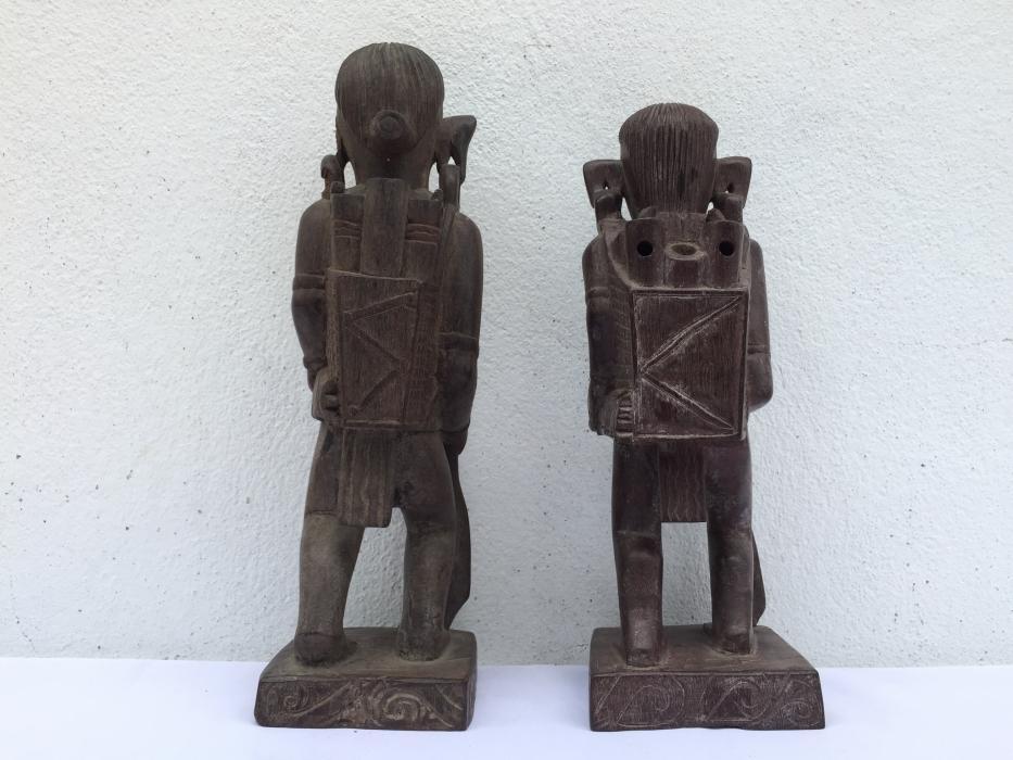 DAYAK ANCESTRAL WARRIOR Authentic Pieces Statue Sculpture Image Figure Tusau