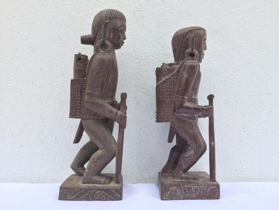 DAYAK ANCESTRAL WARRIOR Authentic Pieces Statue Sculpture Image Figure Tusau