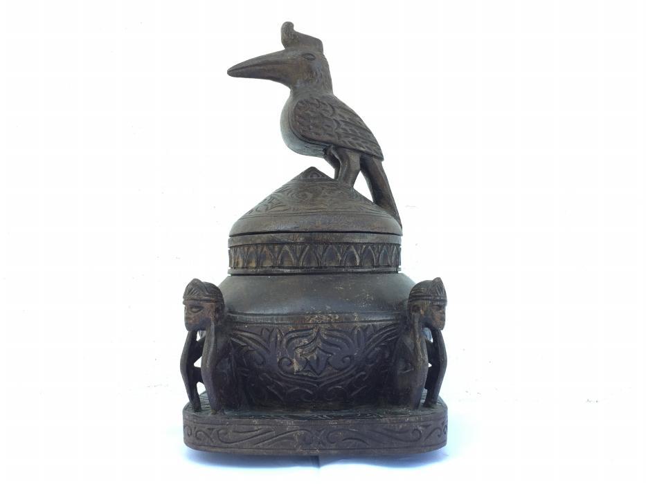 AUTHENTIC ANTIQUE 5.7 lb Shaman Medicine Box Container Statue Sculpture