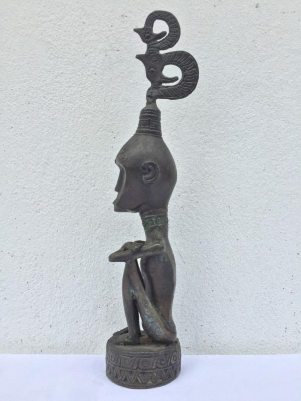 RAJA TANIMBAR 360mm Brass Statue Old Aged Royal Figure Sculpture