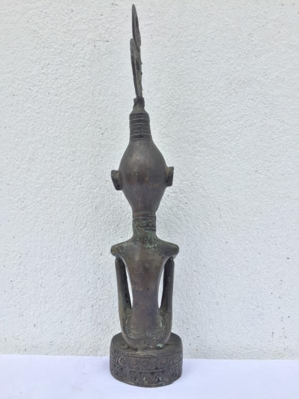 RAJA TANIMBAR 360mm Brass Statue Old Aged Royal Figure Sculpture
