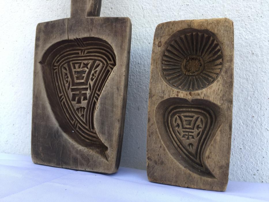 #2 CHINESE CAKE MOLD ANTIQUE Biscuit Maker South Asia Food CAST FRAME STAMP CHOP