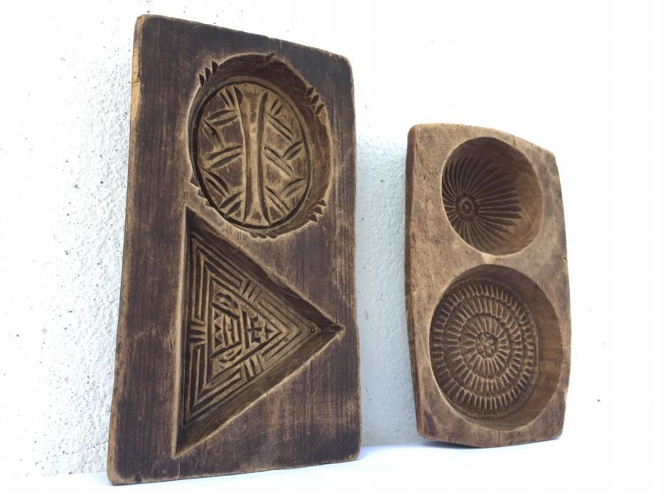#3 CHINESE CAKE MOLD ANTIQUE Biscuit Maker South Asia Food CAST FRAME STAMP CHOP