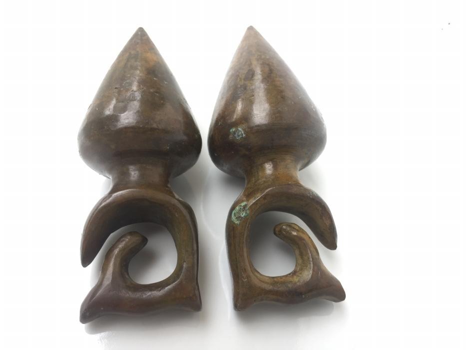 BODY PIERCING & TATTOO 380g HEAVY ANTIQUE EARRING Native Art Jewel Brass Jewelry