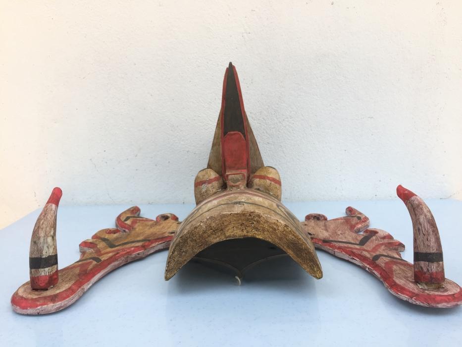 XXXL TOPENG HUDOG DAYAK MASK Borneo Facial Face Image Home Bar Sculpture Statue