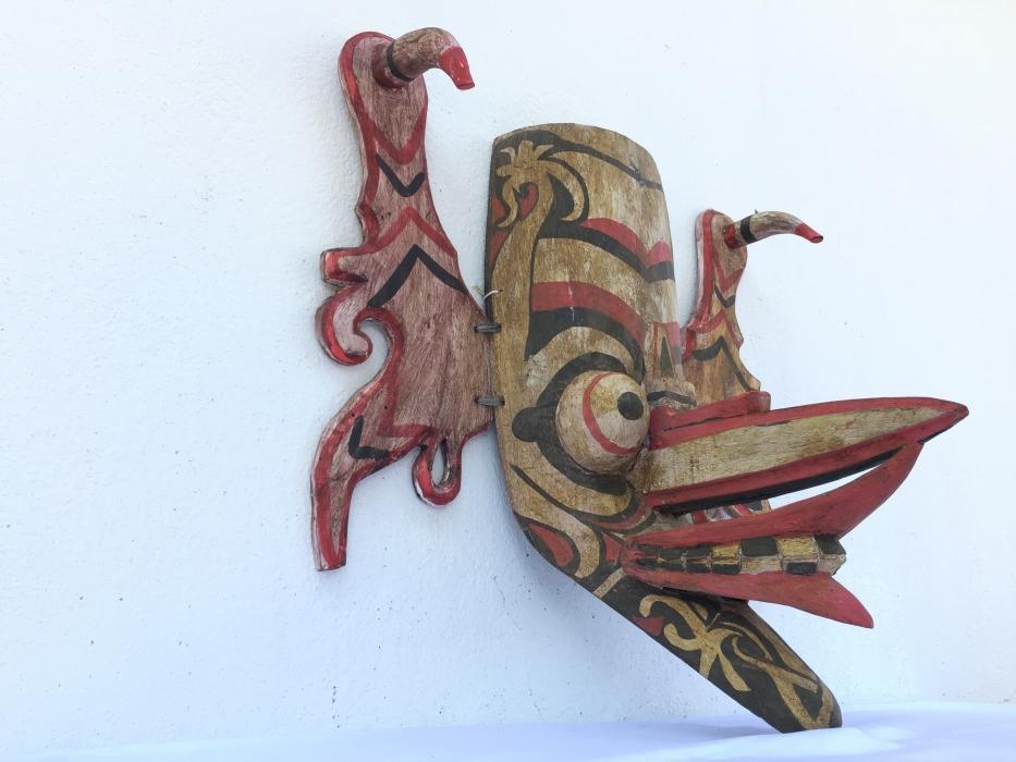 XXXL TOPENG HUDOG DAYAK MASK Borneo Facial Face Image Home Bar Sculpture Statue