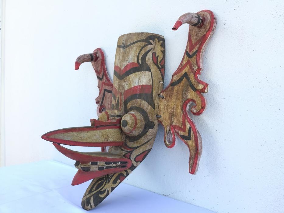 XXXL TOPENG HUDOG DAYAK MASK Borneo Facial Face Image Home Bar Sculpture Statue