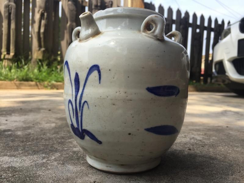 GLAZED WHITE 180mm ANTIQUE Pitcher Wine Liquor Ceramic Porcelain Bar Alcohol Pub Deco