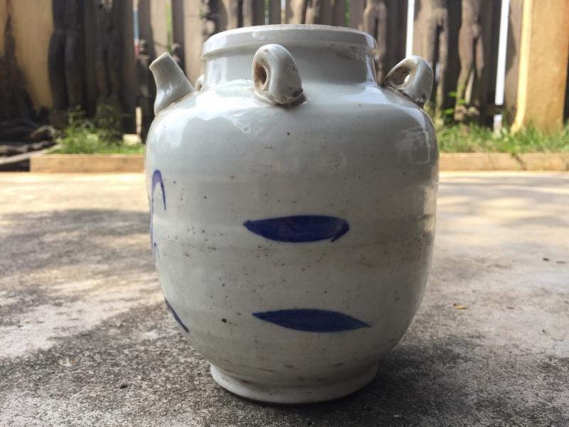 GLAZED WHITE 180mm ANTIQUE Pitcher Wine Liquor Ceramic Porcelain Bar Alcohol Pub Deco
