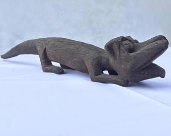 ANIMAL GUARDIAN STATUE Ritual Figure Animal Myth Pagan Object Sculpture Dayak