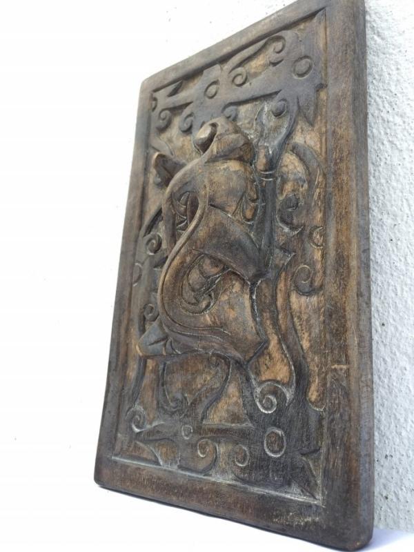 Large 205mm TATTOO INK BLOCK Art Body Piercing Tribal Tribe Statue Figure Dayak Borneo #3