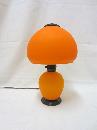 BELLOVA bohemian czech ORANGE Art Glass BOUDOIR LAMP McFaddin ART DECO