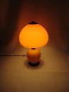 BELLOVA bohemian czech ORANGE Art Glass BOUDOIR LAMP McFaddin ART DECO