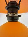 BELLOVA bohemian czech ORANGE Art Glass BOUDOIR LAMP McFaddin ART DECO