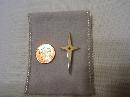 JAMES AVERY STERLING Silver SHINING STAR CROSS Pin BROOCH retired