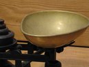 Balance Scale with Brass Pan and Weights