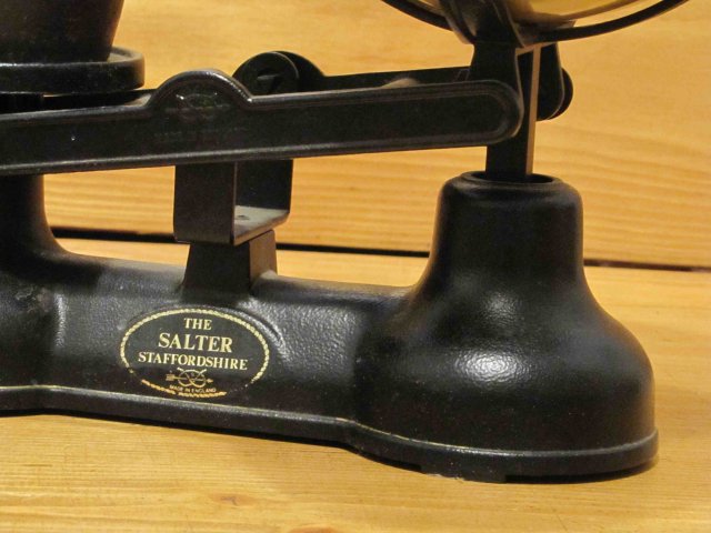 Balance Scale with Brass Pan and Weights