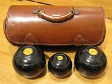 Lawn Bowling Set - 3 Balls with Leather Case