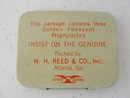 Golden Pheasant Prophylactics Boxed Tins