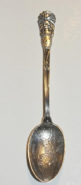 Sterling Demitasse Indian Chief Souvenir Spoon