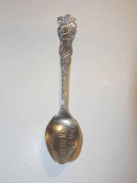 Sterling Demitasse Indian Chief Souvenir Spoon